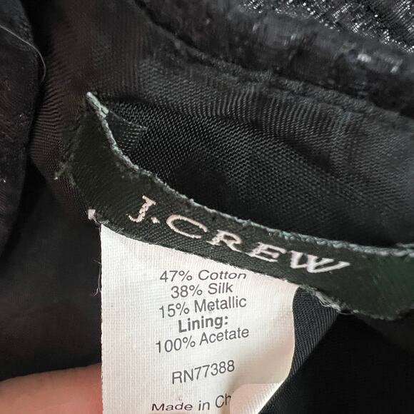 J. Crew Silk Blend Y2K Vintage Metallic Mini Skirt Size M/L Fairygoth Edgy Chic - Picture 3 of 5